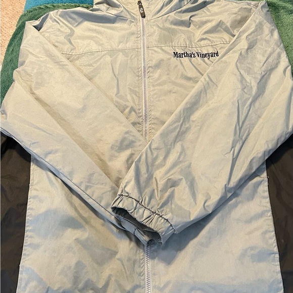 Martha's Vineyard Gray w/ Black Windbreaker/Rain Jacket. Size Men’s L. - Picture 1 of 4